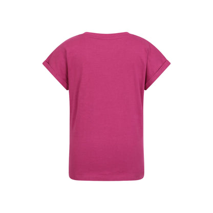 Dark Pink - Back - Mountain Warehouse Childrens-Kids Butterfly Organic Sequins T-Shirt
