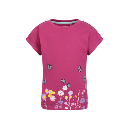 Dark Pink - Front - Mountain Warehouse Childrens-Kids Butterfly Organic Sequins T-Shirt