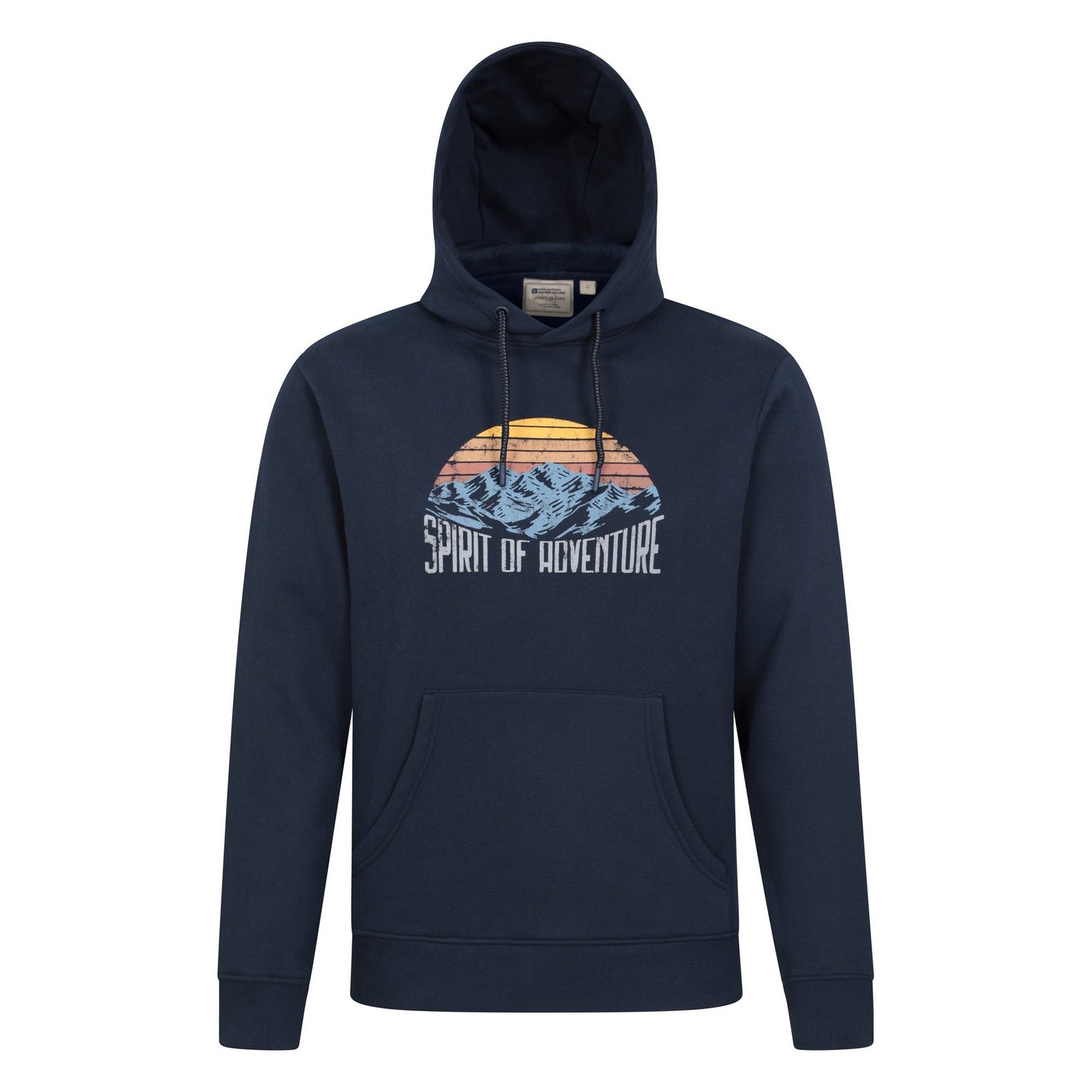 Navy - Front - Mountain Warehouse Mens Spirit Of Adventure Hoodie