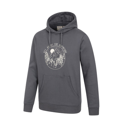 Charcoal - Side - Mountain Warehouse Mens Get Ready For Adventure Hoodie