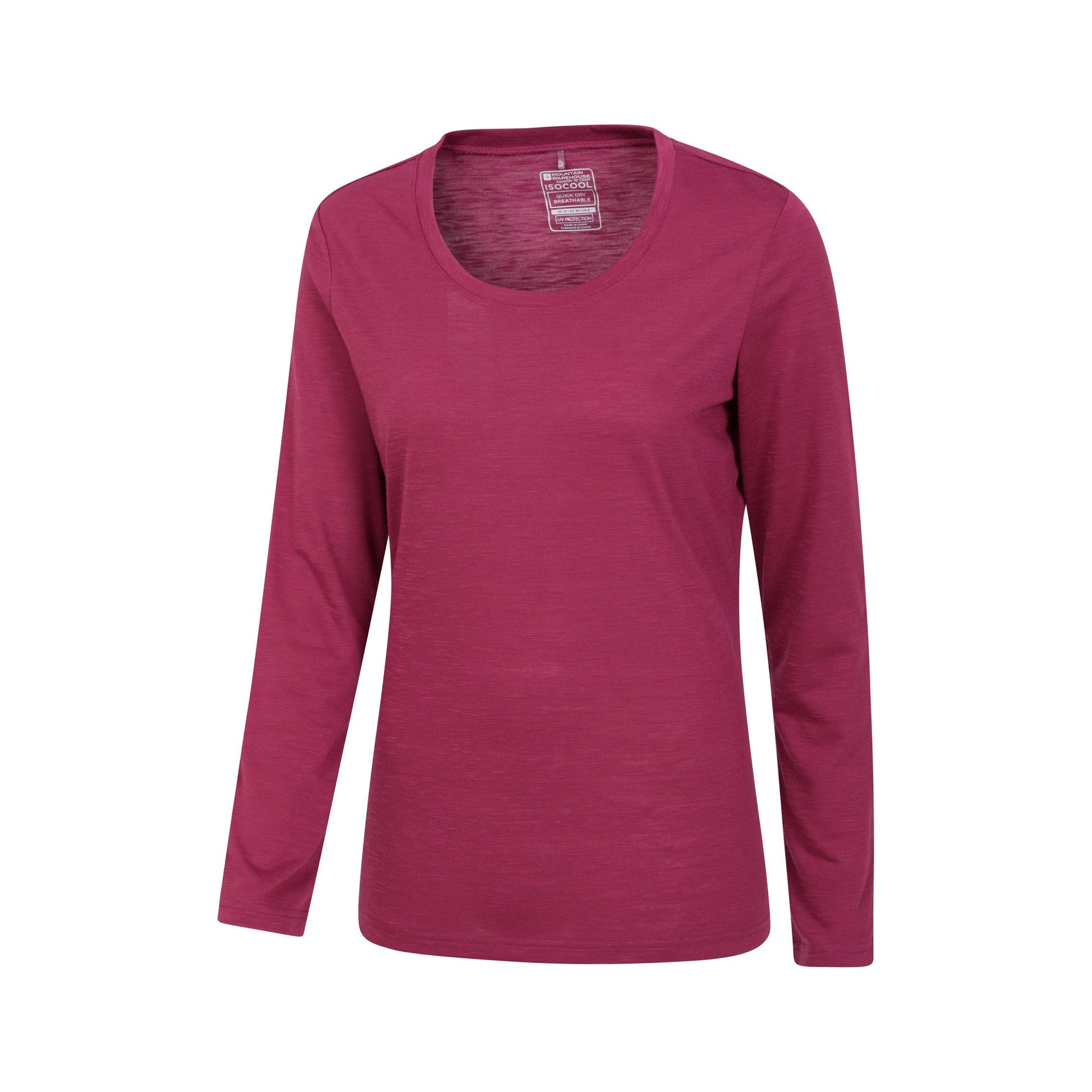Berry - Side - Mountain Warehouse Womens-Ladies Agra Slub Long-Sleeved Top