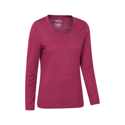 Berry - Lifestyle - Mountain Warehouse Womens-Ladies Agra Slub Long-Sleeved Top