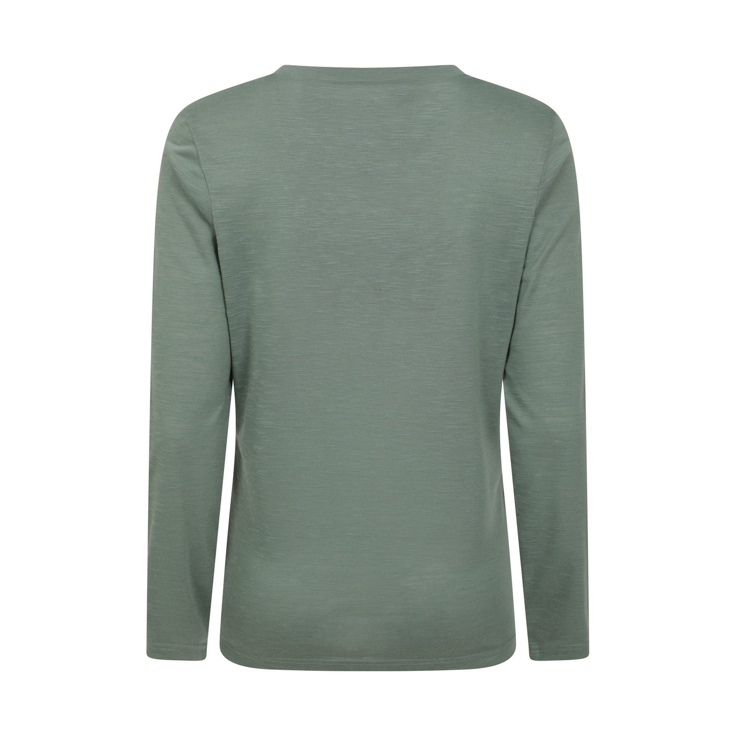 Khaki Green - Back - Mountain Warehouse Womens-Ladies Agra Slub Long-Sleeved Top