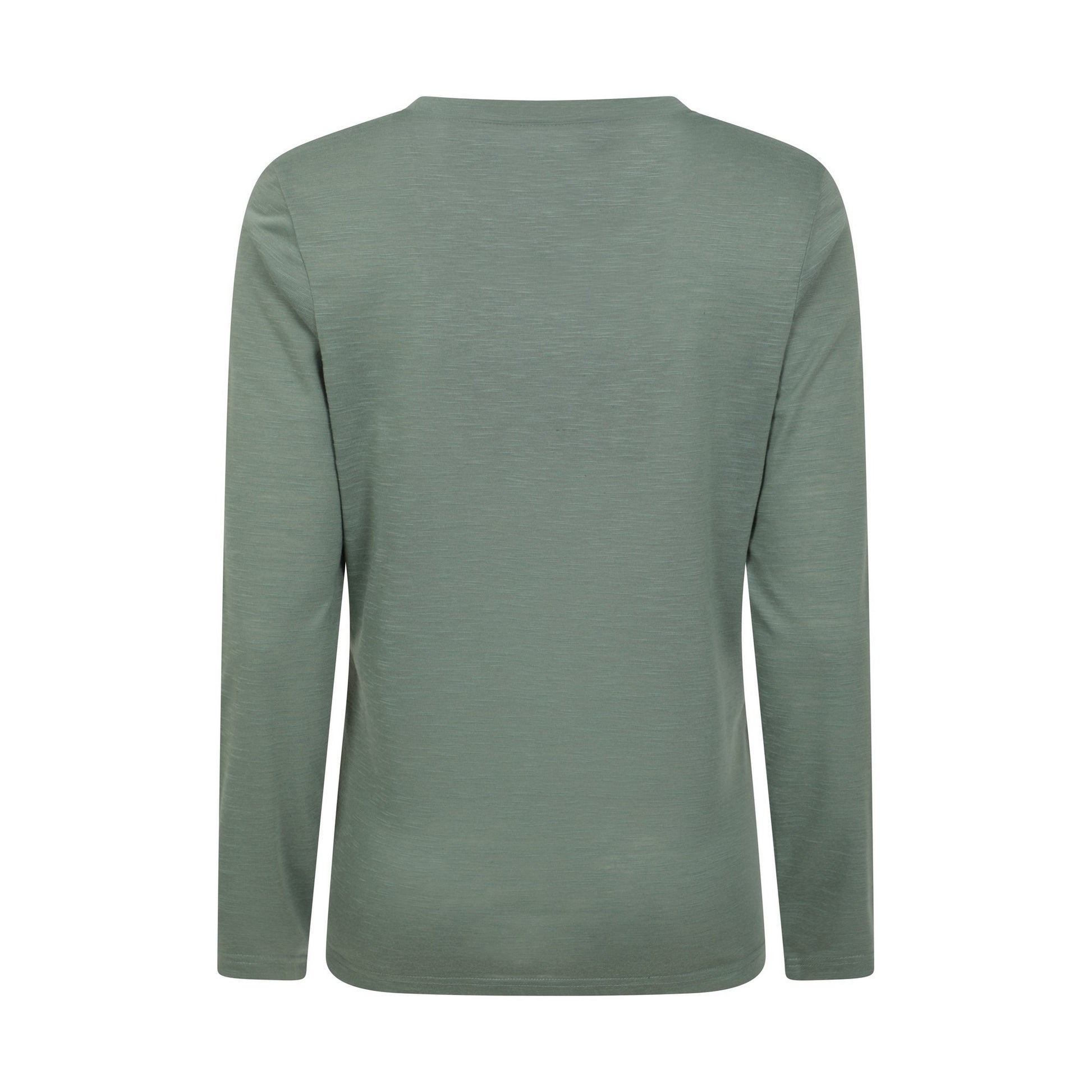 Khaki Green - Back - Mountain Warehouse Womens-Ladies Agra Slub Long-Sleeved Top