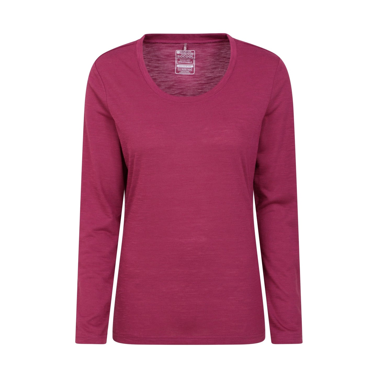 Berry - Front - Mountain Warehouse Womens-Ladies Agra Slub Long-Sleeved Top