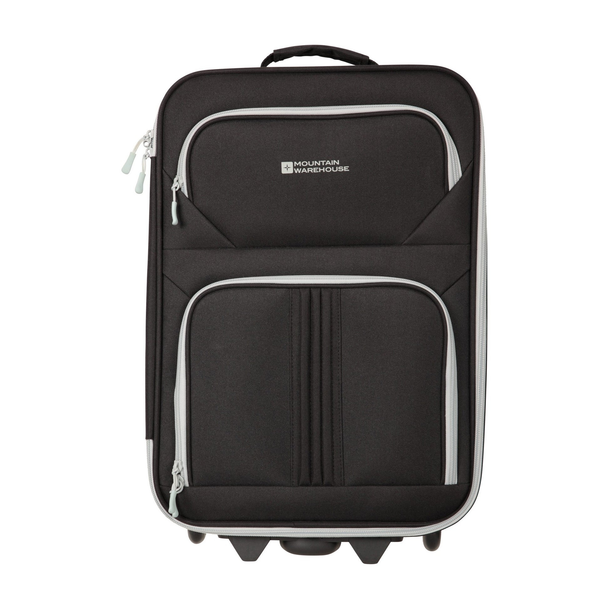 Black - Side - Mountain Warehouse Essentials 2 Wheeled Suitcase