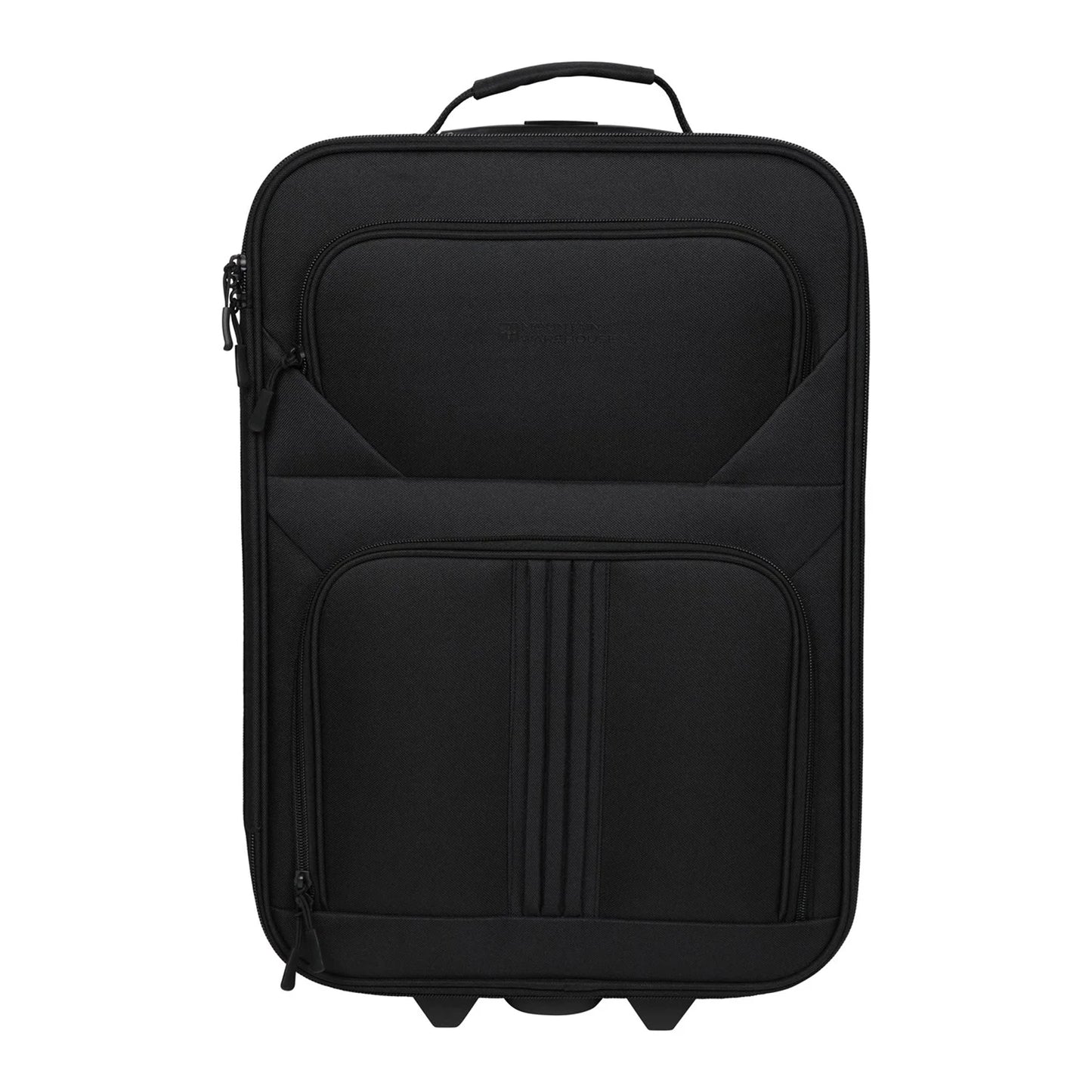 Jet Black - Side - Mountain Warehouse Essentials 2 Wheeled Suitcase