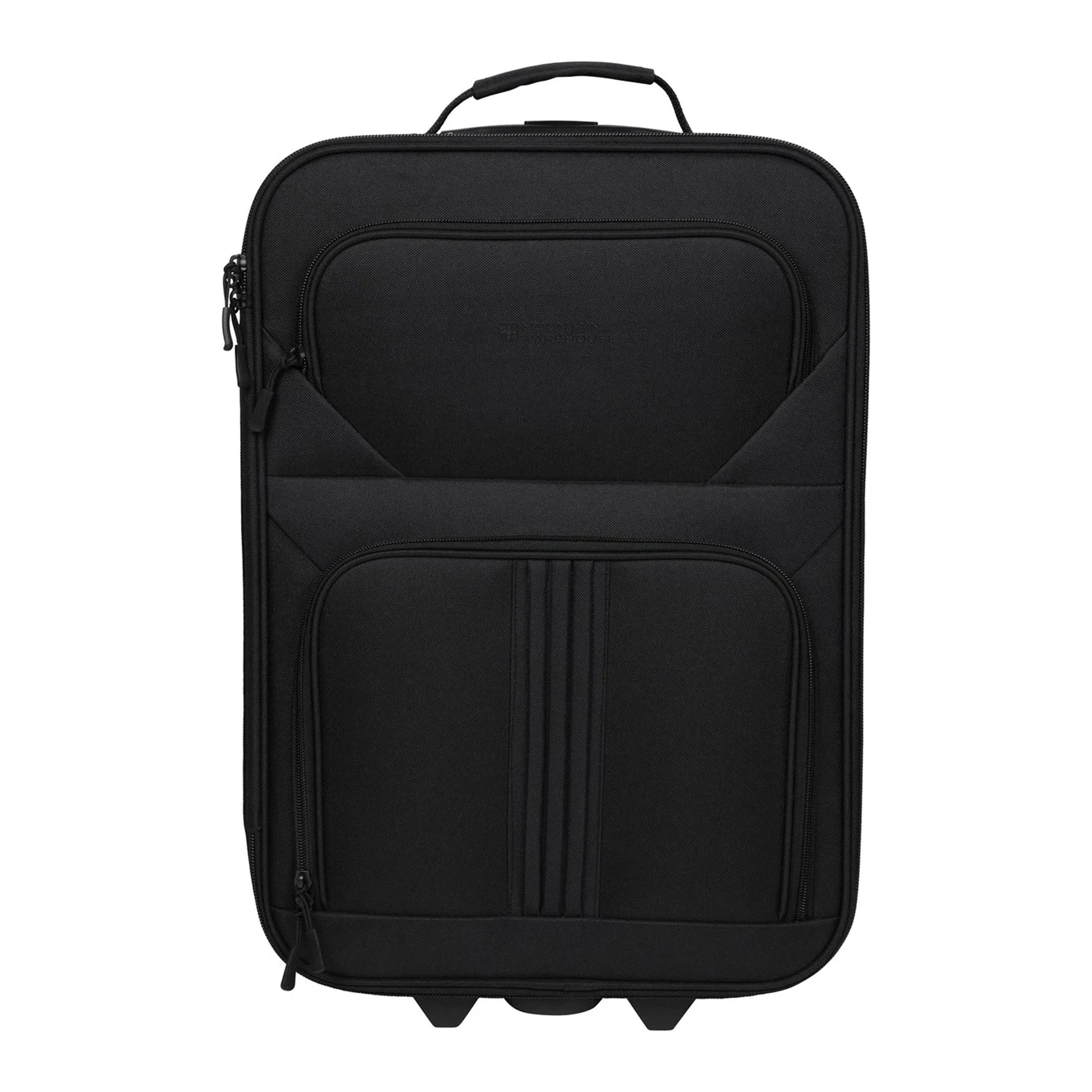 Jet Black - Side - Mountain Warehouse Essentials 2 Wheeled Suitcase