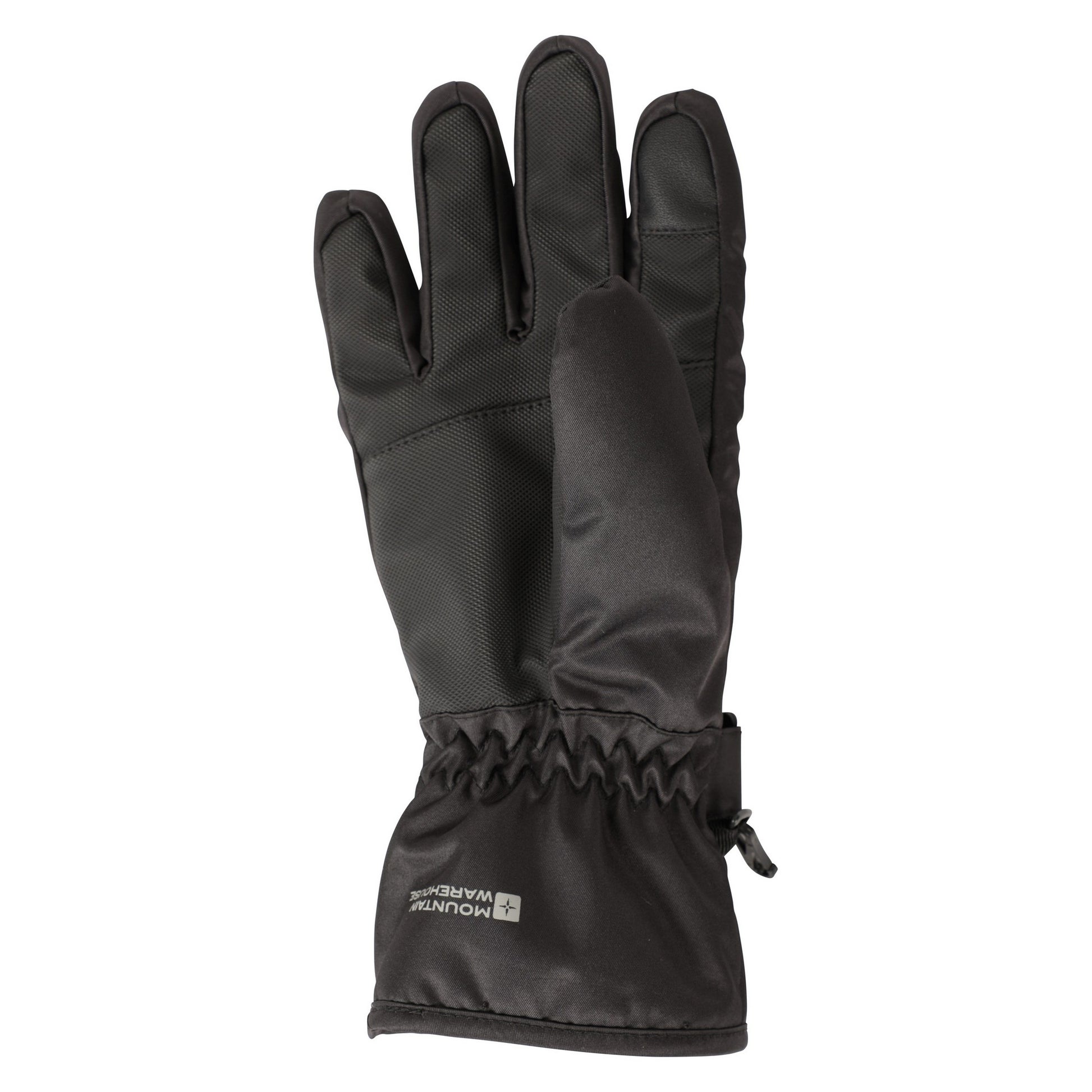 Jet Black - Back - Mountain Warehouse Womens-Ladies Glide Waterproof Ski Gloves