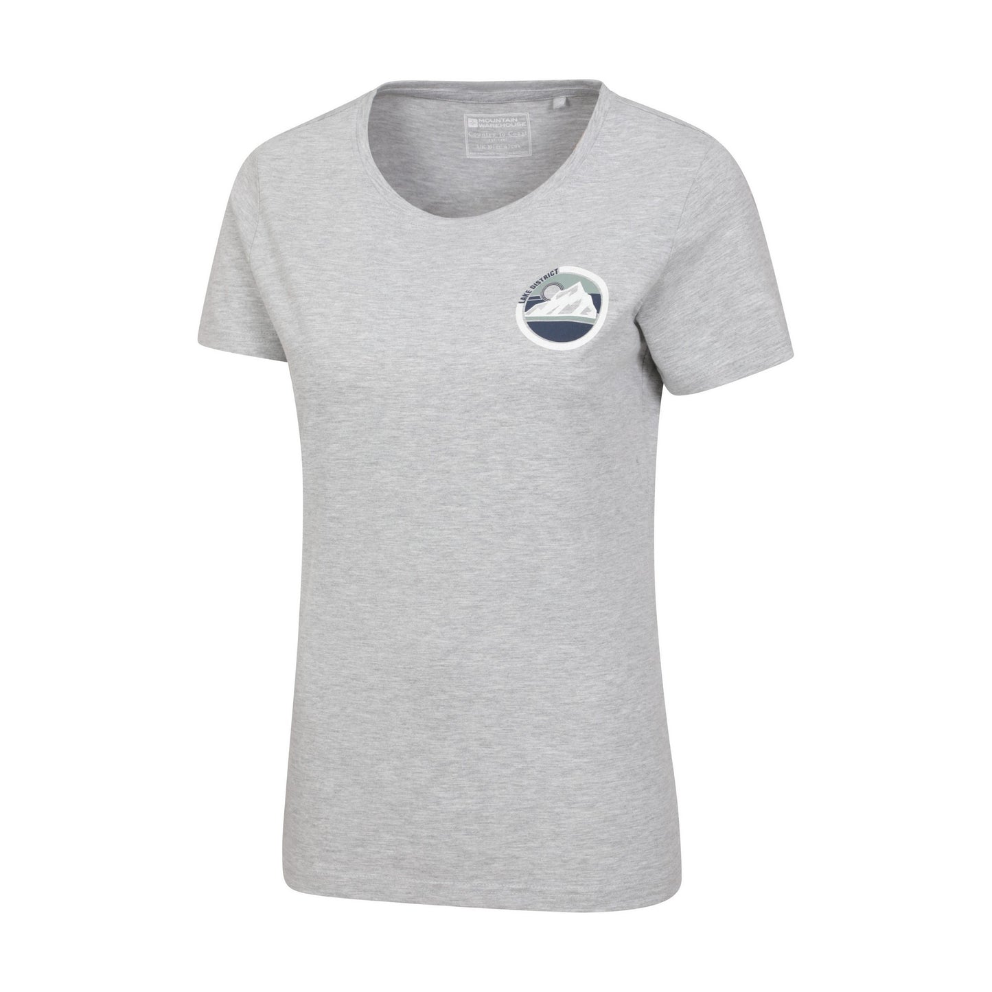 Grey - Side - Mountain Warehouse Womens-Ladies Lake District Tree Ring Organic T-Shirt