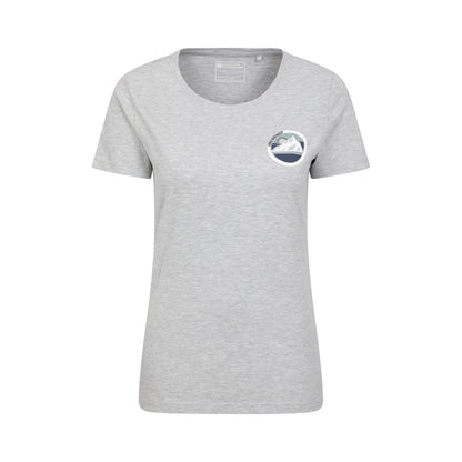 Grey - Front - Mountain Warehouse Womens-Ladies Lake District Tree Ring Organic T-Shirt