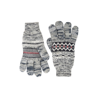 Grey - Side - Mountain Warehouse Mens Thinsulate Fair Isle Gloves