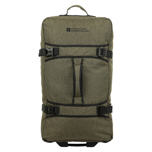 Khaki Green - Front - Mountain Warehouse Wander 100L 2 Wheeled Suitcase
