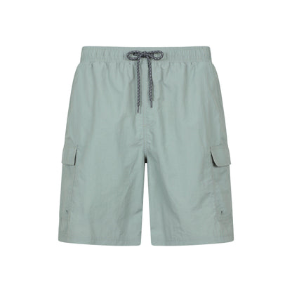 Pale Green - Front - Mountain Warehouse Mens Shoreline Cargo Board Shorts