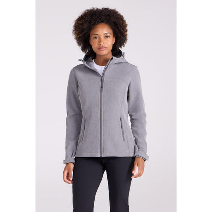 Dark Grey - Front - Mountain Warehouse Womens-Ladies Exodus Water Resistant Soft Shell Jacket