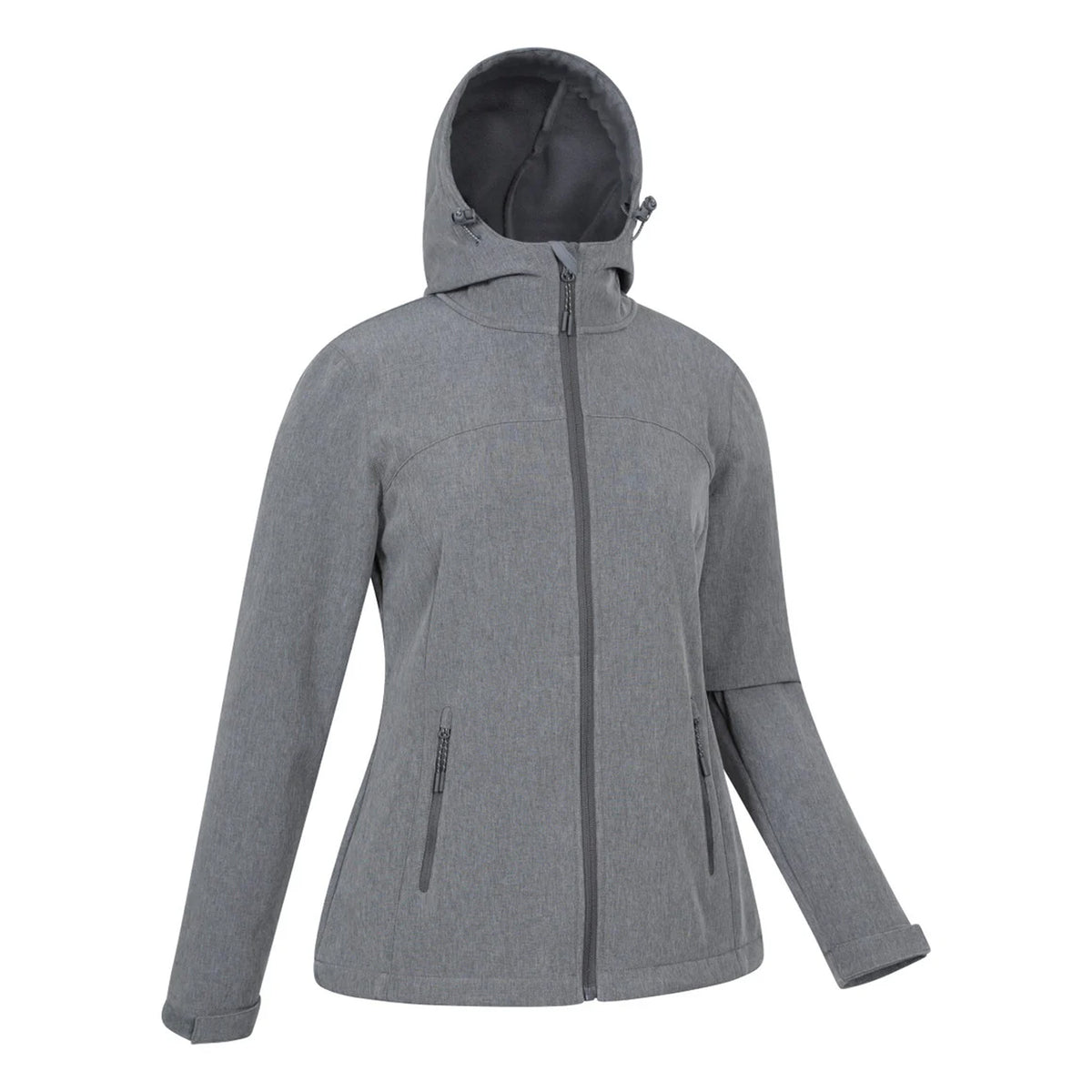 Dark Grey - Side - Mountain Warehouse Womens-Ladies Exodus Water Resistant Soft Shell Jacket