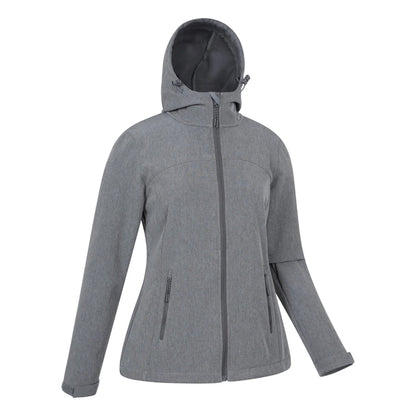 Dark Grey - Side - Mountain Warehouse Womens-Ladies Exodus Water Resistant Soft Shell Jacket