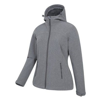 Dark Grey - Lifestyle - Mountain Warehouse Womens-Ladies Exodus Water Resistant Soft Shell Jacket