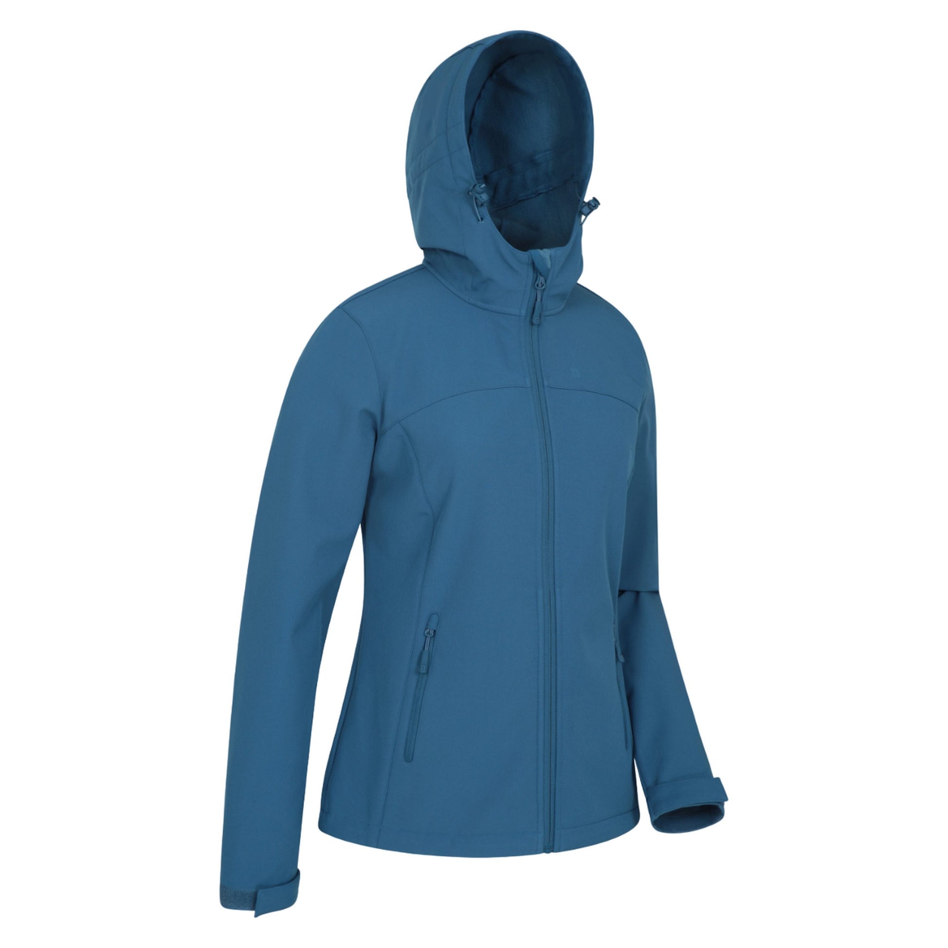 Blue - Side - Mountain Warehouse Womens-Ladies Exodus Water Resistant Soft Shell Jacket