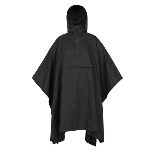 Black - Front - Mountain Warehouse Womens-Ladies Pakka Waterproof Poncho