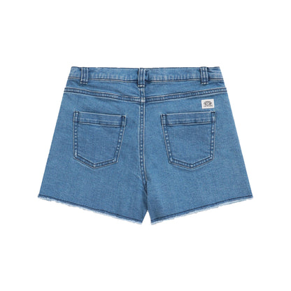 Blue - Back - Animal Childrens-Kids Sophia Denim Shorts