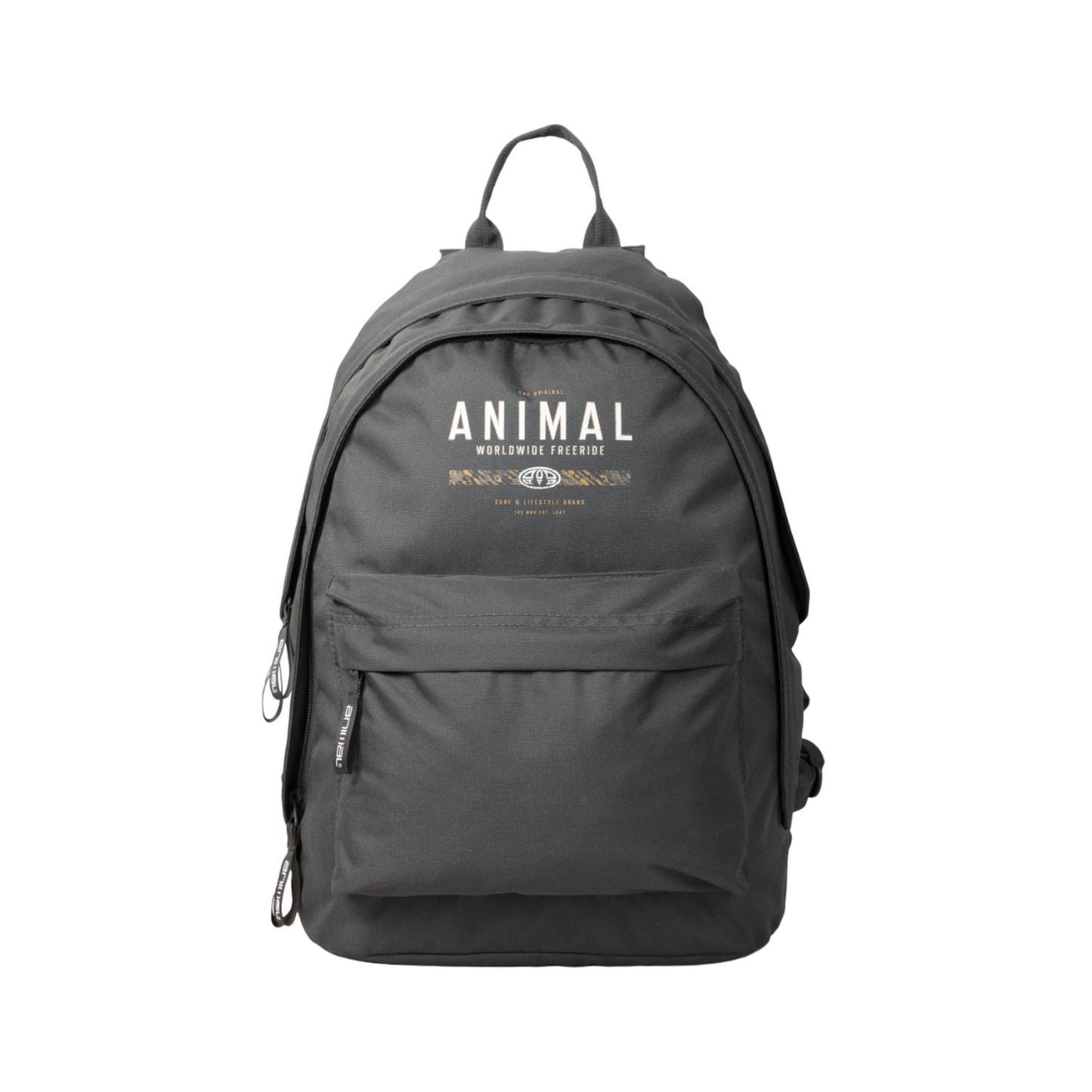 Charcoal - Front - Animal Mens Graphic Print Logo 30L Backpack