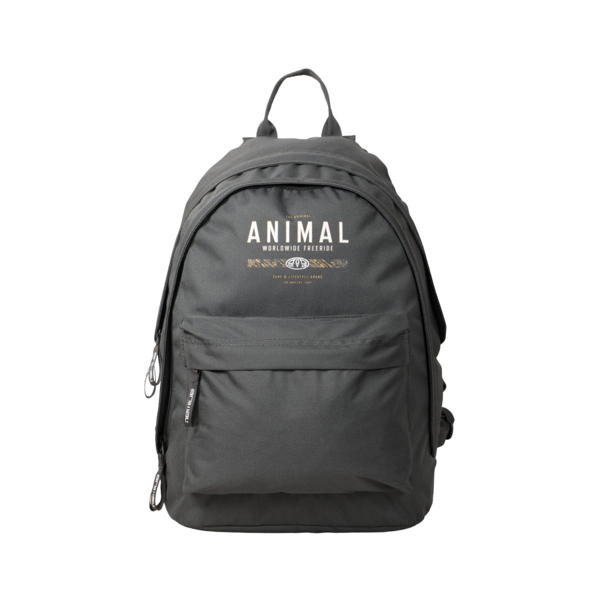 Charcoal - Front - Animal Mens Graphic Print Logo 30L Backpack