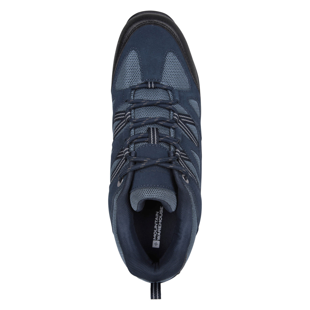 Dark Blue - Pack Shot - Mountain Warehouse Mens Outdoor III Suede Walking Shoes