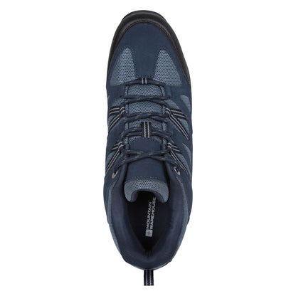 Dark Blue - Pack Shot - Mountain Warehouse Mens Outdoor III Suede Walking Shoes