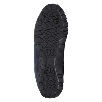 Dark Blue - Close up - Mountain Warehouse Mens Outdoor III Suede Walking Shoes