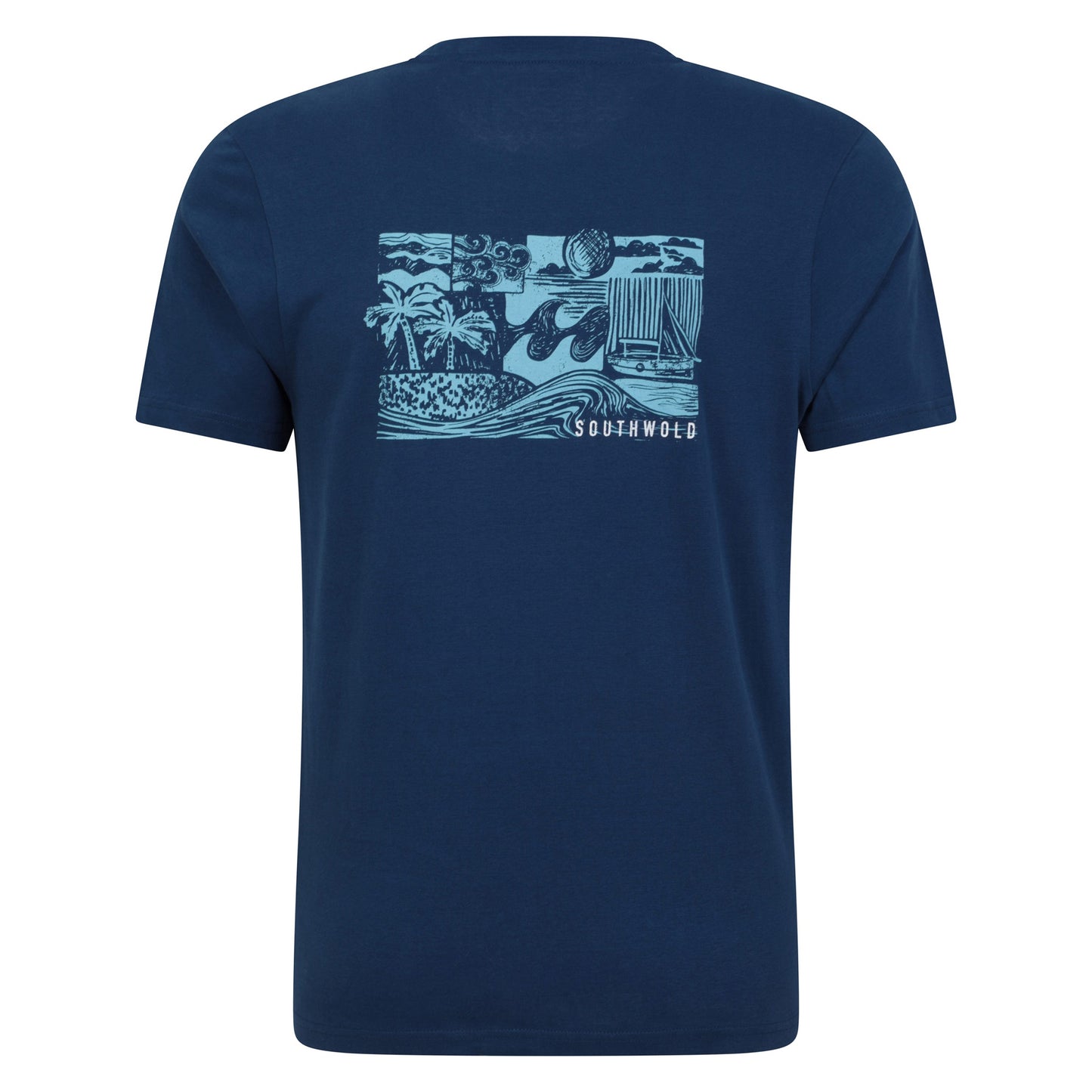 Dark Blue - Back - Mountain Warehouse Mens Southwold Back Print Organic T-Shirt