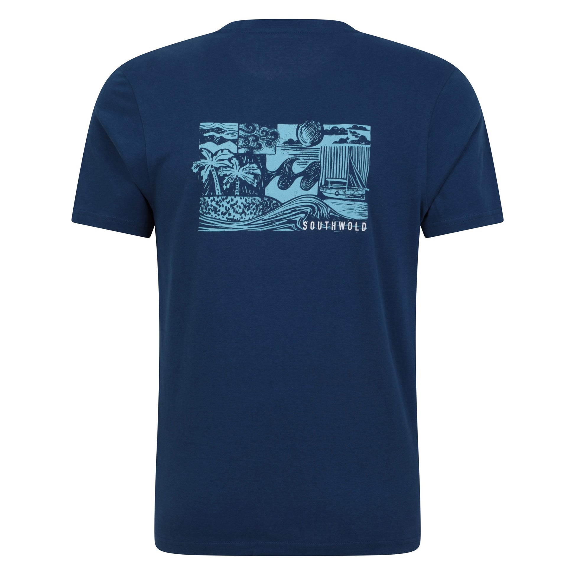 Dark Blue - Back - Mountain Warehouse Mens Southwold Back Print Organic T-Shirt