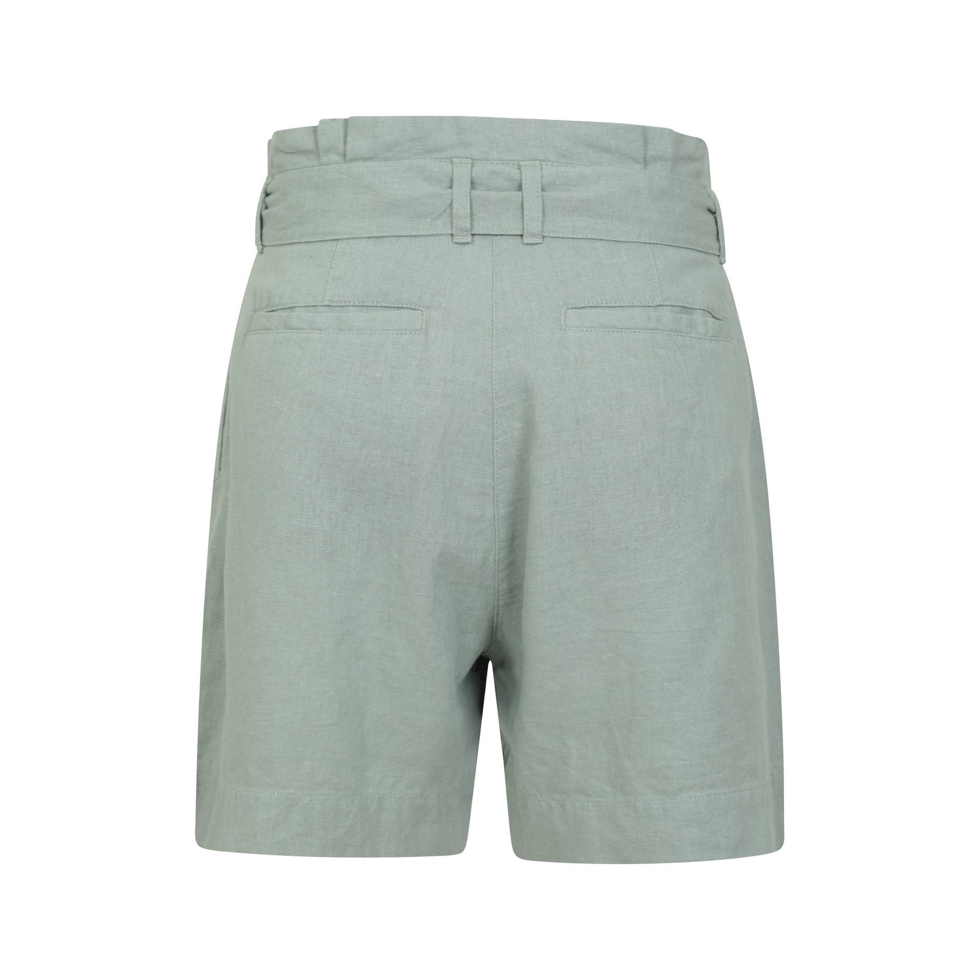 Khaki Green - Back - Mountain Warehouse Womens-Ladies Oatley Linen Blend Shorts