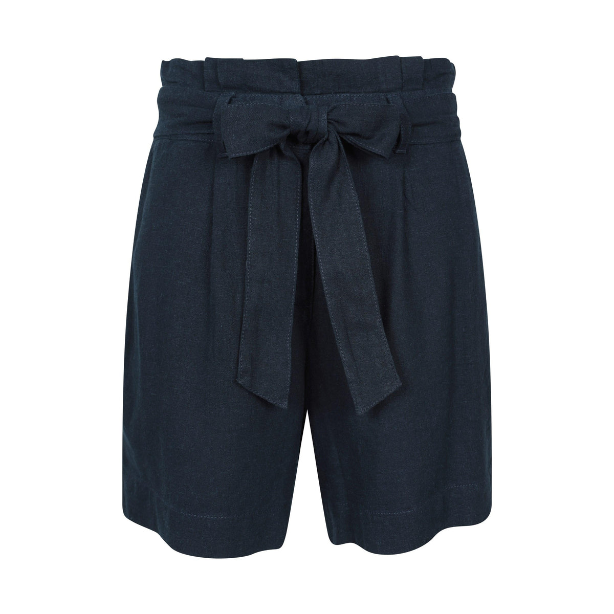 Navy - Front - Mountain Warehouse Womens-Ladies Oatley Linen Blend Shorts
