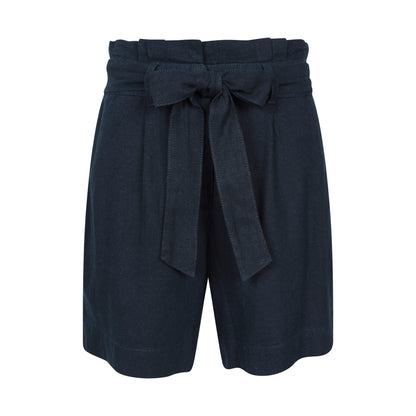 Navy - Front - Mountain Warehouse Womens-Ladies Oatley Linen Blend Shorts