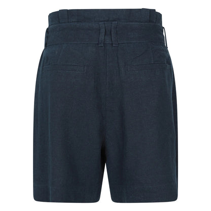 Navy - Back - Mountain Warehouse Womens-Ladies Oatley Linen Blend Shorts