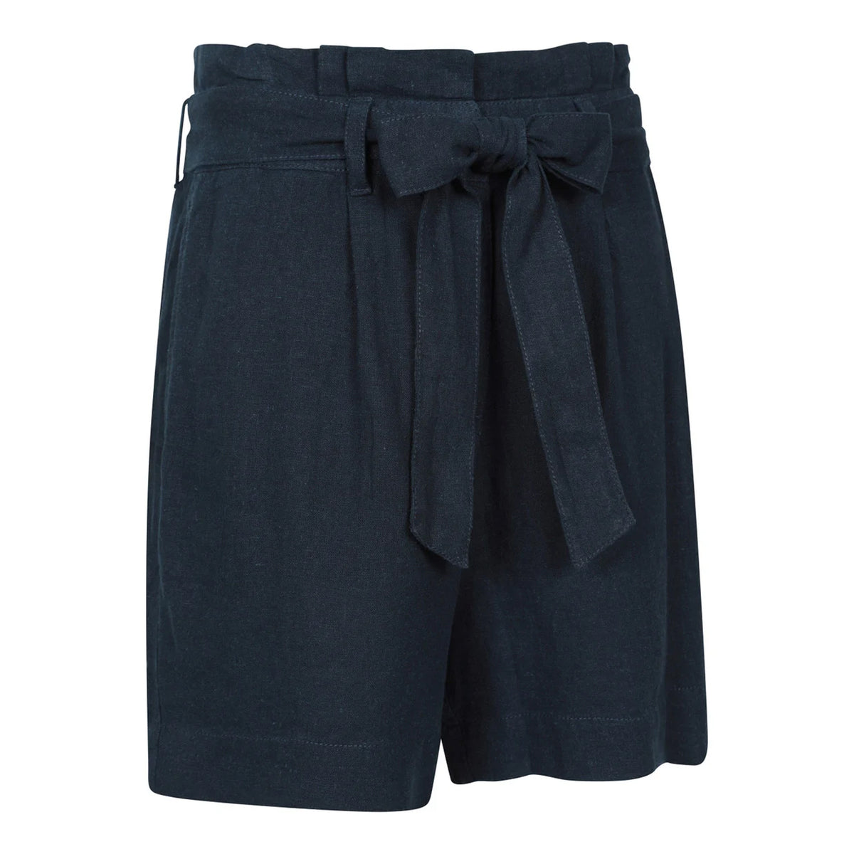 Navy - Side - Mountain Warehouse Womens-Ladies Oatley Linen Blend Shorts