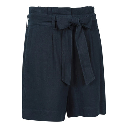 Navy - Side - Mountain Warehouse Womens-Ladies Oatley Linen Blend Shorts