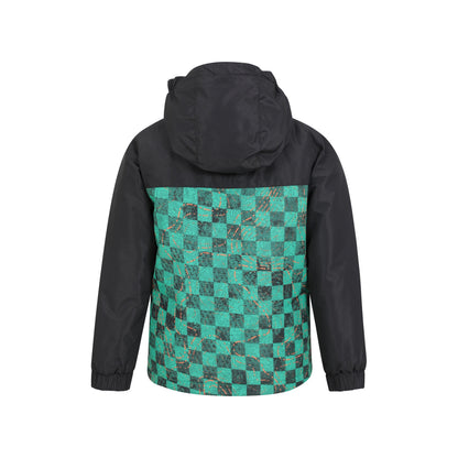 Khaki Green - Back - Mountain Warehouse Childrens-Kids Mogal II Printed Ski Jacket