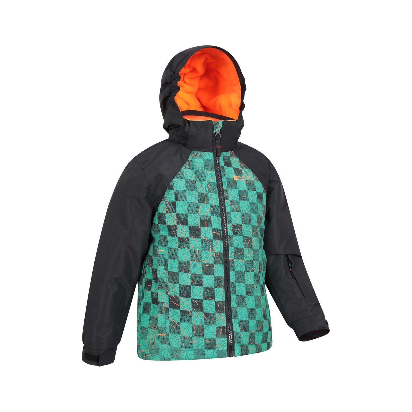 Khaki Green - Side - Mountain Warehouse Childrens-Kids Mogal II Printed Ski Jacket