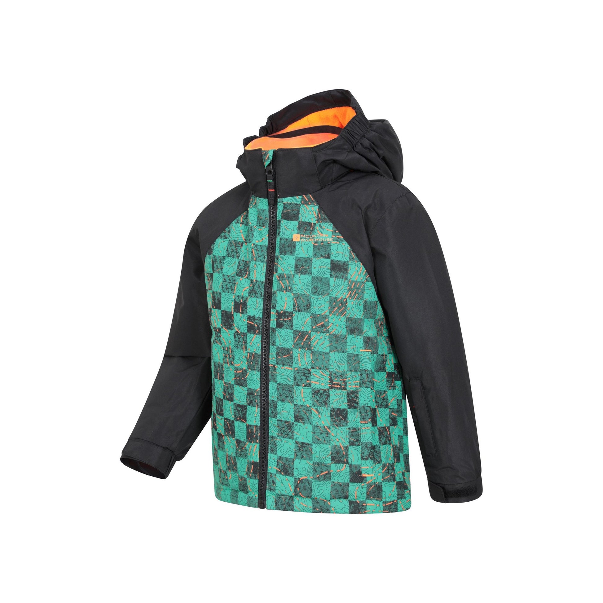 Khaki Green - Lifestyle - Mountain Warehouse Childrens-Kids Mogal II Printed Ski Jacket