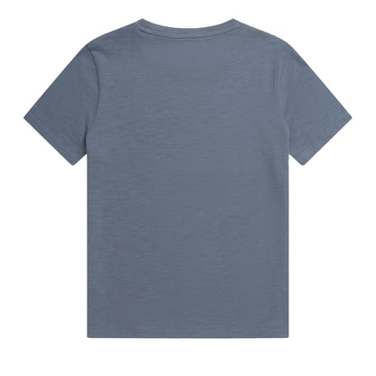 Blue - Back - Animal Womens-Ladies Canopy Carina Flowers Organic T-Shirt