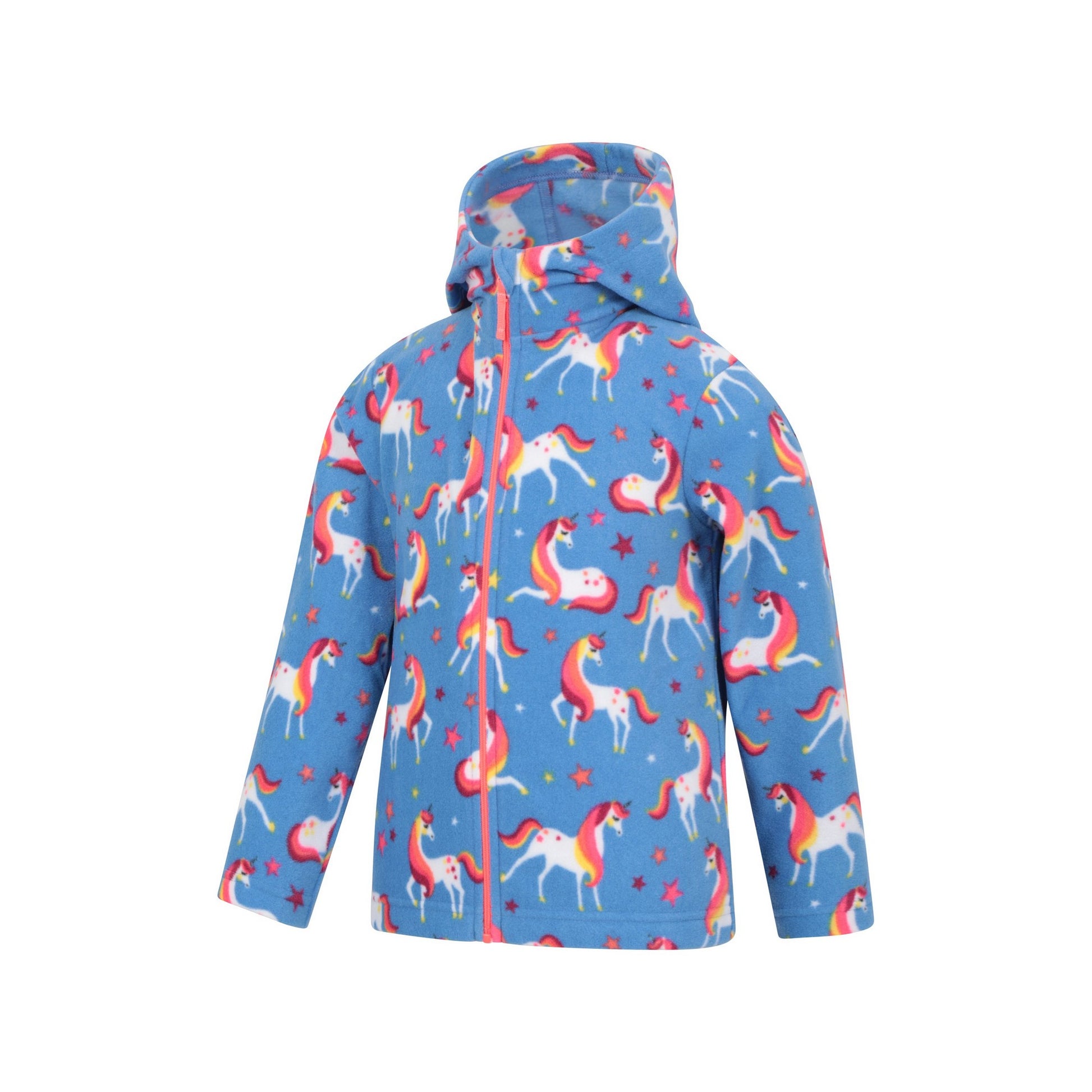 Corn Blue - Side - Mountain Warehouse Childrens-Kids Endeavour II Unicorn Hoodie