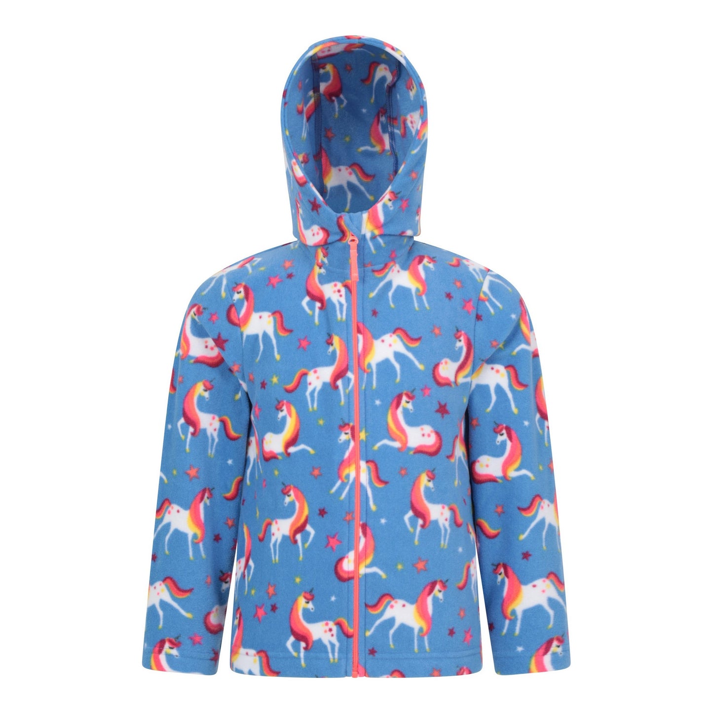 Corn Blue - Front - Mountain Warehouse Childrens-Kids Endeavour II Unicorn Hoodie
