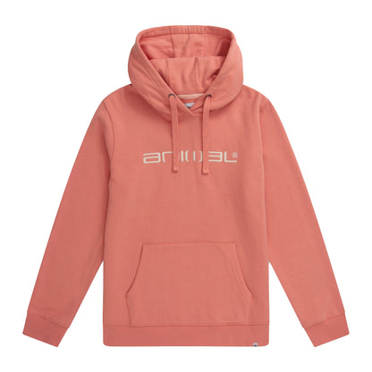 Coral - Front - Animal Womens-Ladies Maya Organic Hoodie