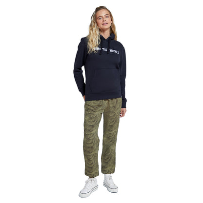 Black - Side - Animal Womens-Ladies Maya Organic Hoodie