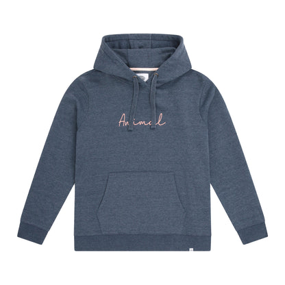 Dark Blue - Front - Animal Womens-Ladies Maya Organic Hoodie