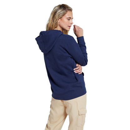 Navy - Back - Animal Womens-Ladies Maya Organic Hoodie