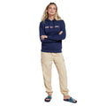 Navy - Side - Animal Womens-Ladies Maya Organic Hoodie