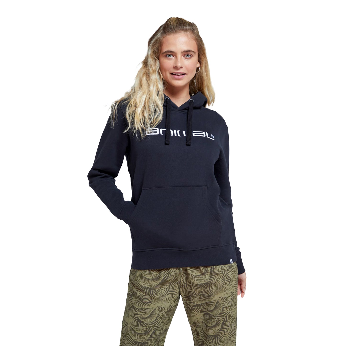 Black - Front - Animal Womens-Ladies Maya Organic Hoodie